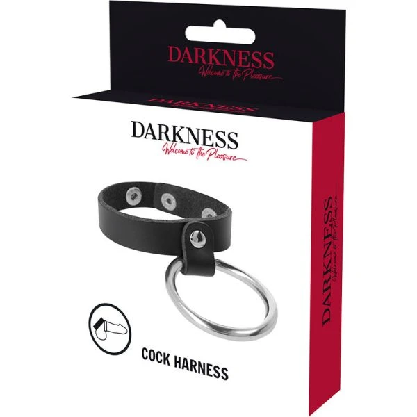 Darkness Bondage Penis- en Teelbalring van metaal, zwart