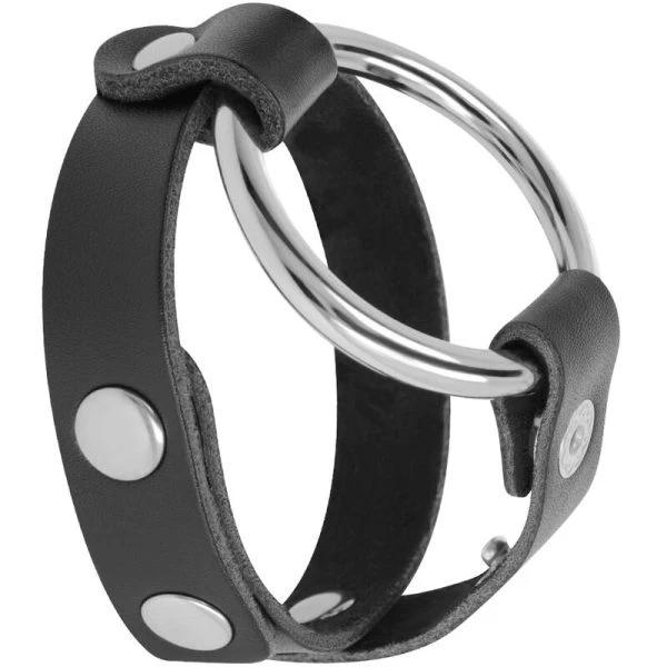 Darkness Bondage BDSM-Penis- en Balring van Metaal met Knopen, zwart Darkness Bondage BDSM-Penis- en Balring van Metaal met Knopen, zwart