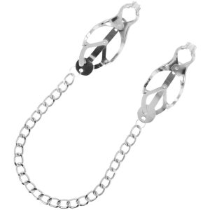 Darkness Bondage Nippelklemmen van metaal met ketting Darkness Bondage Nippelklemmen van metaal met ketting - Afbeelding 2