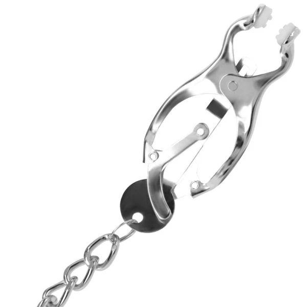 Darkness Bondage Nippelklemmen van metaal met ketting