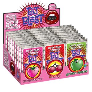 Pipedreams BJ Blast Oral Sex Candy Aardbei, Kers & Appel Pipedreams BJ Blast Oral Sex Candy Aardbei, Kers & Appel - Afbeelding 1