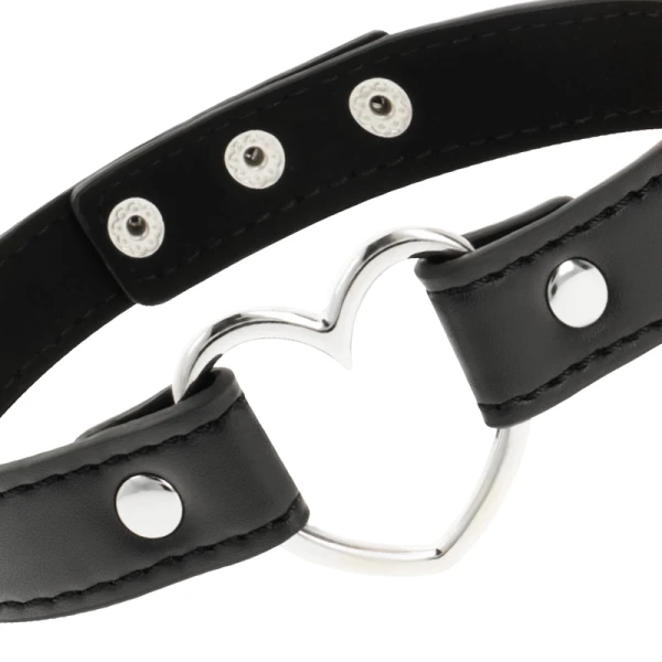 Coquette Accessories Vegan leren halsband met hart-hanger Coquette Accessories Vegan leren halsband met hart-hanger