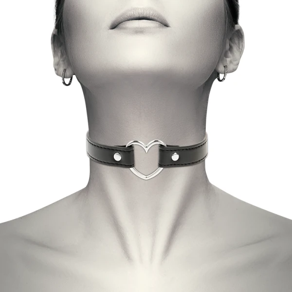 Coquette Accessories Vegan leren halsband met hart-hanger Coquette Accessories Vegan leren halsband met hart-hanger