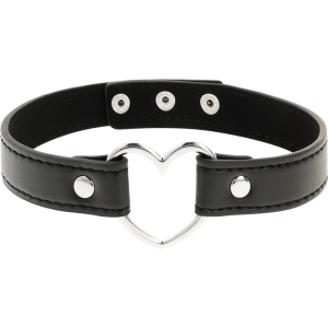 Coquette Accessories Vegan leren halsband met hart-hanger Coquette Accessories Vegan leren halsband met hart-hanger - Afbeelding 3