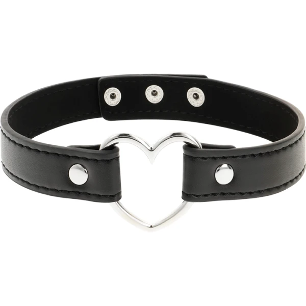 Coquette Accessories Vegan leren halsband met hart-hanger Coquette Accessories Vegan leren halsband met hart-hanger
