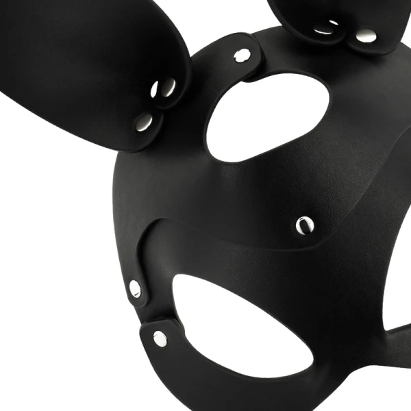 Coquette Accessories Ledermaske mit Hasenohren für Fetisch-Spiele