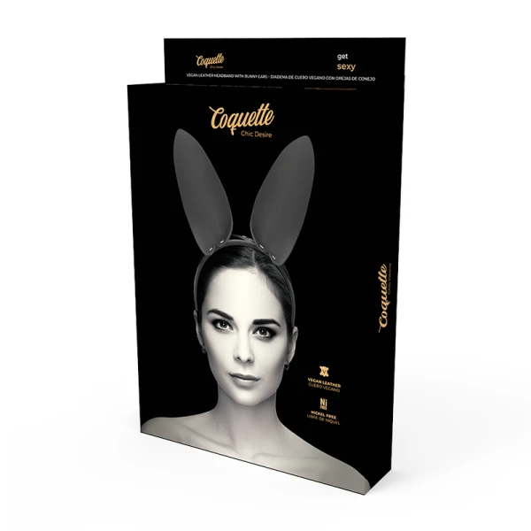Coquette Accessories Hoofdband met konijnenoren van veganistisch leer Coquette Accessories Hoofdband met konijnenoren van veganistisch leer