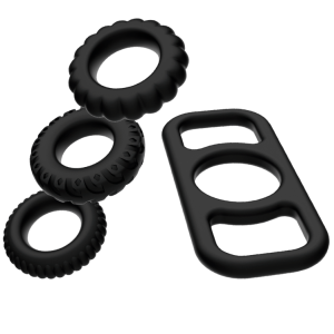 Addicted Toys Cock Ring Set 4 stuks flexibele siliconenringen Addicted Toys Cock Ring Set 4 stuks flexibele siliconenringen - Afbeelding 2