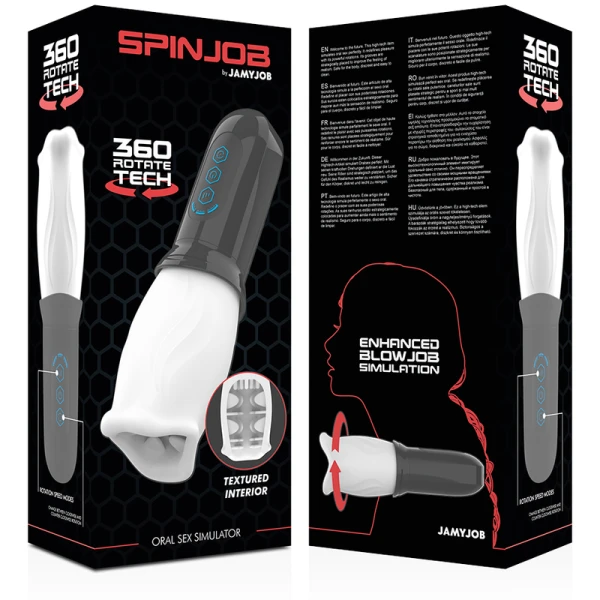 Jamyjob Spinjob Oral Sex Stimulator with 360° Rotation