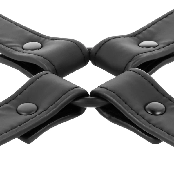 Fetish Submissive Bondage Handschellenverbindung aus veganem Leder