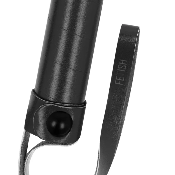 Fetish Submissive Bondage Rijzweep van veganistisch leer, 28 cm