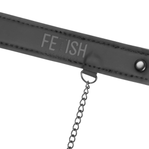 Fetish Submissive Bondage Knebelring met Nippelklemmen, vegan leer Fetish Submissive Bondage Knebelring met Nippelklemmen, vegan leer - Afbeelding 3