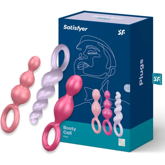 Satisfyer Anale Plugs Set 3-delig Tricolor van Siliconen