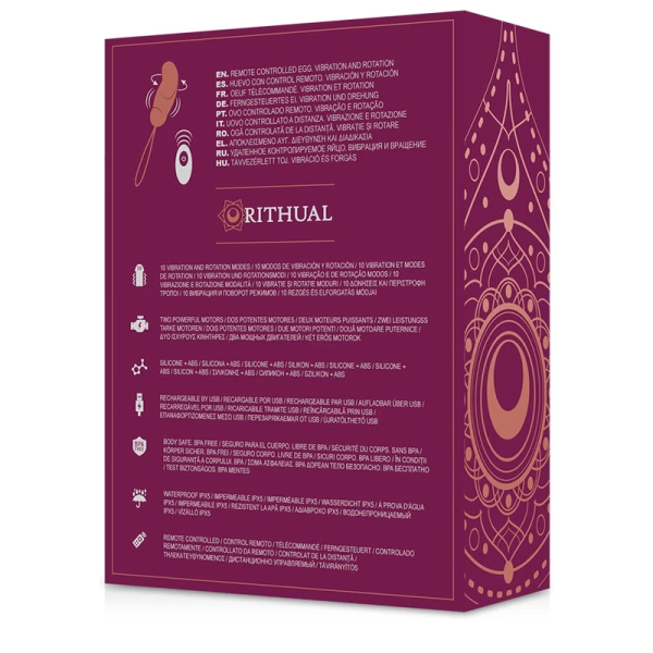 Rithual Esha EGG Vibrator met Rotatie en Afstandsbediening Rithual Esha EGG Vibrator met Rotatie en Afstandsbediening