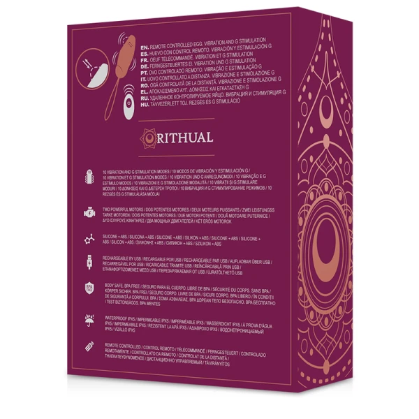 Rithual Priya EGG Trillingsei met afstandsbediening, G-punt + trilling