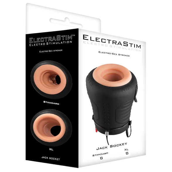 Electrastim Jack Socket E-Stim Masturbator met geleidende gel