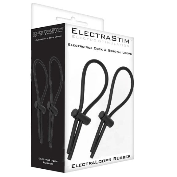 Electrastim ElectraLoops verstelbare rubberen penis- en teelbalringen voor elektrostimulatie