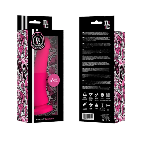 Deltaclub Silikon-Dildo medizinisches Silikon 17 cm rosa
