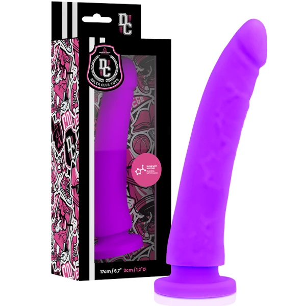Deltaclub Siliconen Dildo medisch siliconen 17 cm lengte, 3 cm diameter