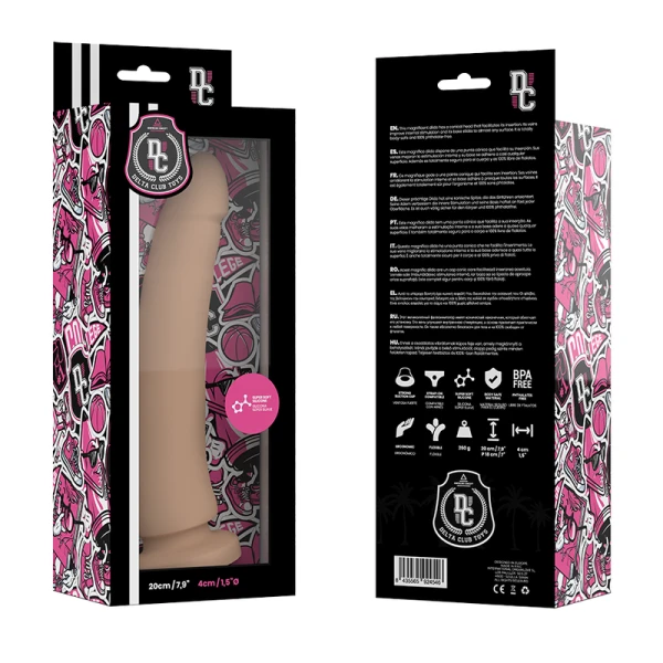 Deltaclub Natuurlijke siliconen dildo medische siliconen 20 cm x 4 cm Deltaclub Natuurlijke siliconen dildo medische siliconen 20 cm x 4 cm