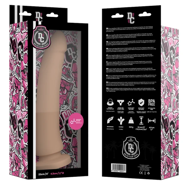 Deltaclub Natuurlijke siliconen dildo 23 cm x 4,5 cm medische siliconen Deltaclub Natuurlijke siliconen dildo 23 cm x 4,5 cm medische siliconen