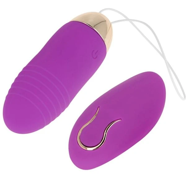 Ohmama Stimulating Vibrations-Ei met afstandsbediening 10 modi paars