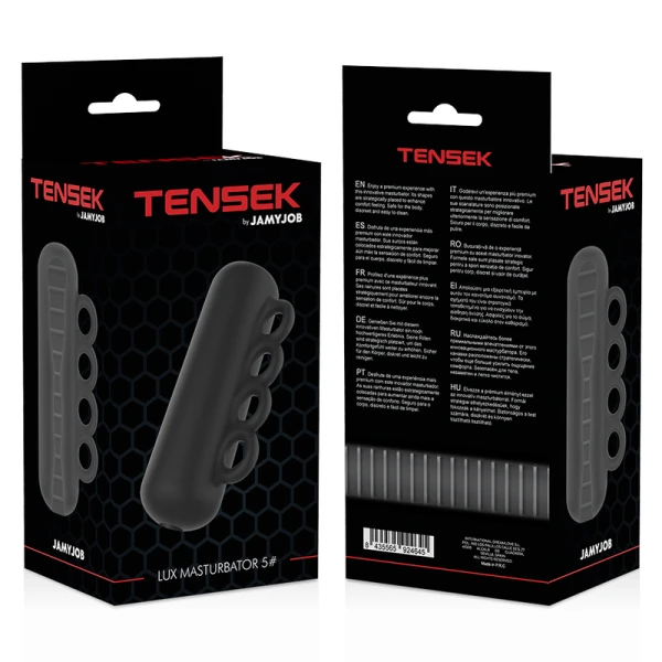 Jamyjob Extreme Tensek 5 Masturbator met vibratie zwart