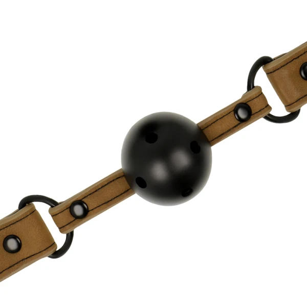 Fetish Submissive Origin Ademende Knebel van veganistisch Leder Fetish Submissive Origin Ademende Knebel van veganistisch Leder