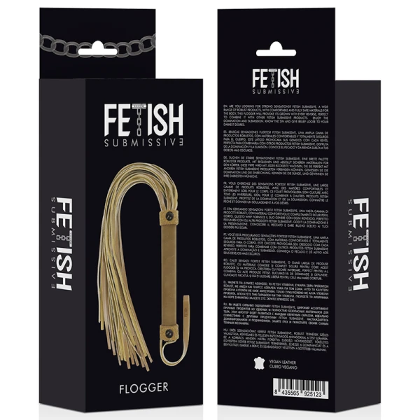 Fetish Submissive Origin vegan leren zweep 28 cm