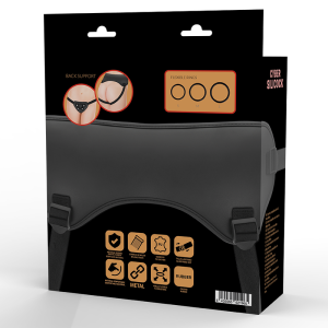 Cyber Silicock Strap-On-Gurt met 3 ringen voor dildo's Cyber Silicock Strap-On-Gurt met 3 ringen voor dildo's - Afbeelding 4