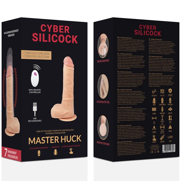 Cyber Silicock Master Huck Realistische Vibrator met Afstandsbediening 20,9 cm Cyber Silicock Master Huck Realistische Vibrator met Afstandsbediening 20,9 cm