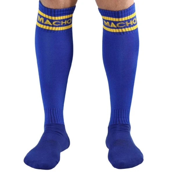 Macho Underwear Lange Sokken in Voetbalsok-stijl blauw Unisize