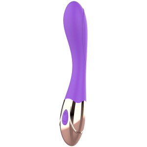 Womanvibe Sunny Silicone Vibrator Rechargeable Gold Purple Womanvibe Sunny Silicone Vibrator Rechargeable Gold Purple - Image 3