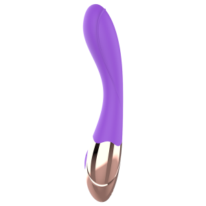 Womanvibe Sunny Silicone Vibrator Rechargeable Gold Purple Womanvibe Sunny Silicone Vibrator Rechargeable Gold Purple - Image 4