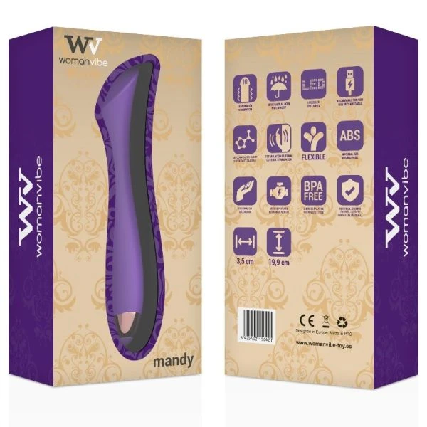 Womanvibe G-Punt Vibrator Mandy k met siliconen, oplaadbaar Womanvibe G-Punt Vibrator Mandy k met siliconen, oplaadbaar