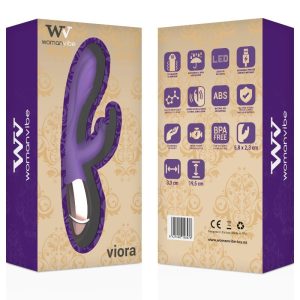 Womanvibe Viora Rabbit Vibrator met Clitoris-Stimulator, Silicon, Goud/Paars Womanvibe Viora Rabbit Vibrator met Clitoris-Stimulator, Silicon, Goud/Paars - Afbeelding 6