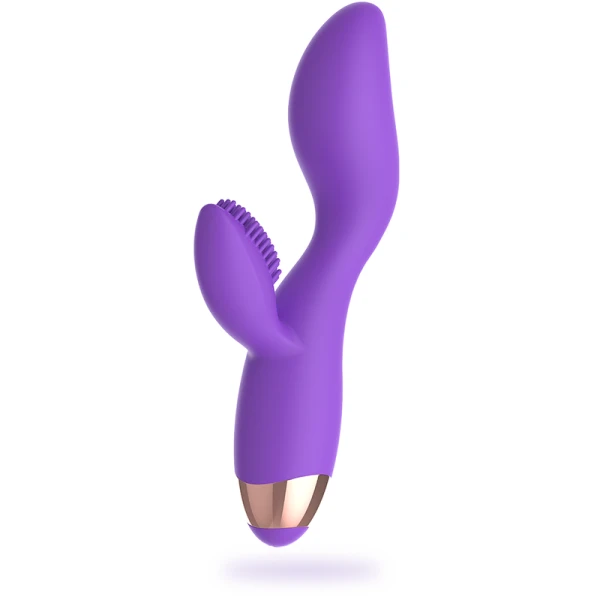 Womanvibe Donna oplaadbare siliconen vibrator met clitorisstimulator