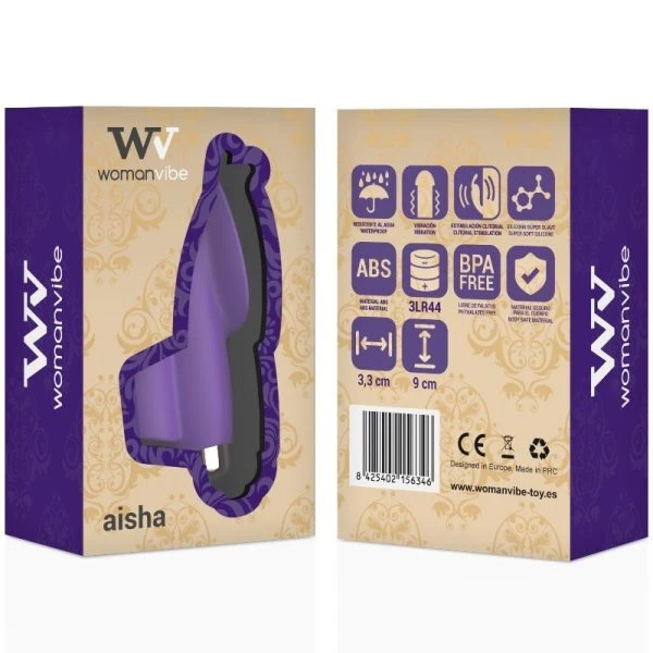 Womanvibe Aisha Siliconen Vingervibrator, 9 cm, stil en discreet