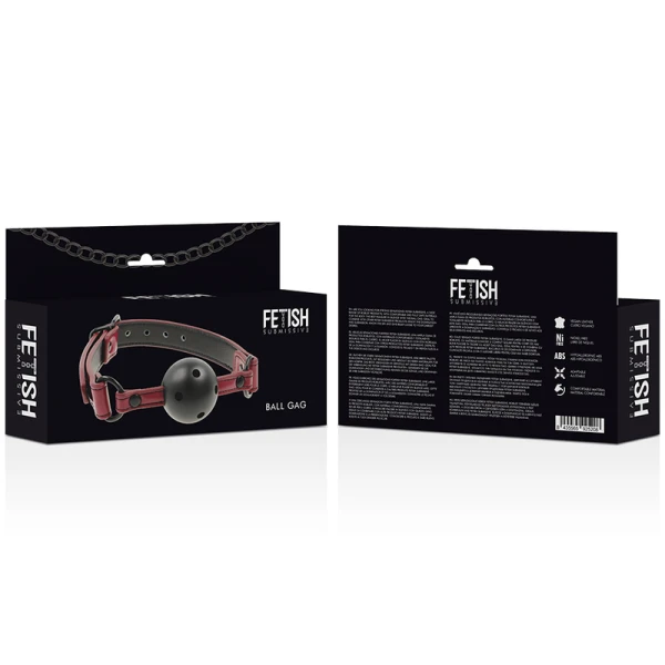 Fetish Submissive Dark Room Ademende Lederknebel met Neopreen