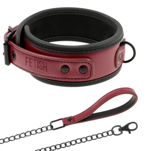 Fetish Submissive Kettinghalsband met Neopreenvoering voor BDSM