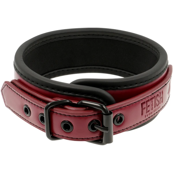 Fetish Submissive Kettinghalsband met Neopreenvoering voor BDSM Fetish Submissive Kettinghalsband met Neopreenvoering voor BDSM