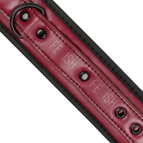 Fetish Submissive Handschellen aus veganem Leder mit Neoprenfutter