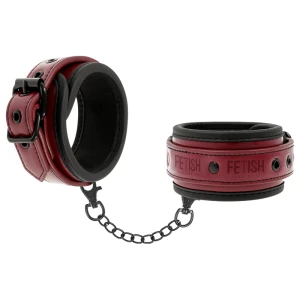 Fetish Submissive Handcuffs made of vegan leather with neoprene lining