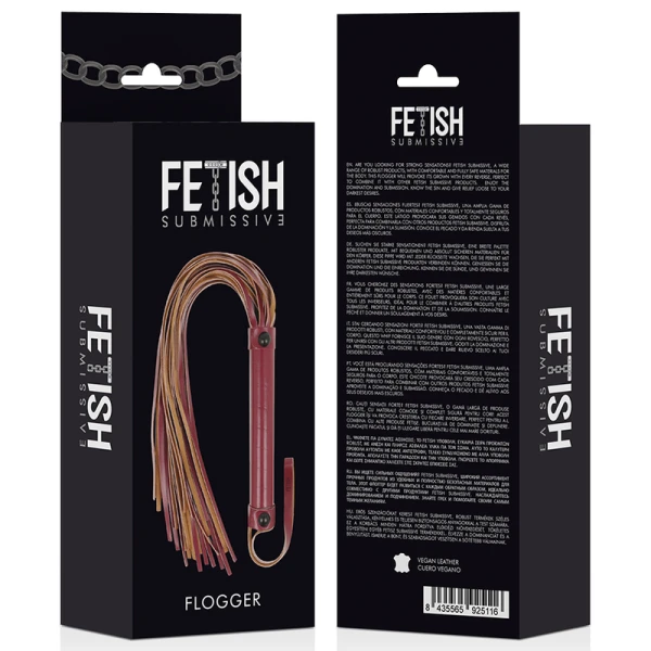 Fetish Submissive Dark Room Zweep van veganistisch leer 28 cm Fetish Submissive Dark Room Zweep van veganistisch leer 28 cm