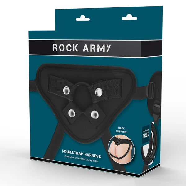 Rock Army verstelbaar Strap-On-harnas met flexibele ringen