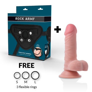 Rock Army Harness en Dual Density Dildo Panzer 17 cm Rock Army Harness en Dual Density Dildo Panzer 17 cm - Afbeelding 2