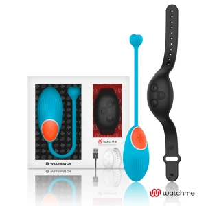 Wearwatch Ei-vibrator met afstandsbedieningshorloge, blauw
