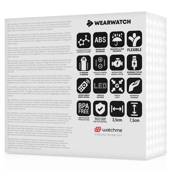 Wearwatch Ei-vibrator met afstandsbedieningshorloge, blauw