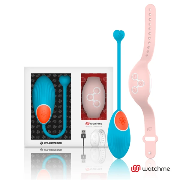 Wearwatch Egg Afstandsbediening Vibrator met Horloge Blauw / Roze