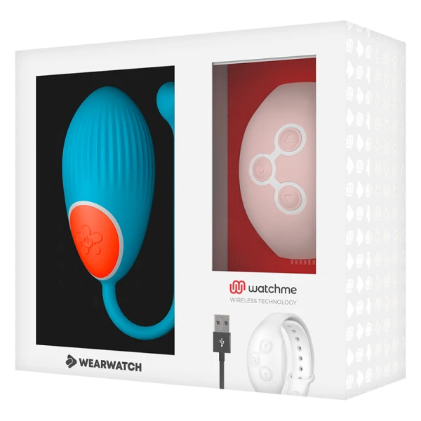 Wearwatch Egg Afstandsbediening Vibrator met Horloge Blauw / Roze